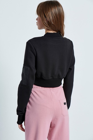 BODYTALK-Γυναικεία cropped ζακέτα BODYTALK  1212-903022 μαύρη