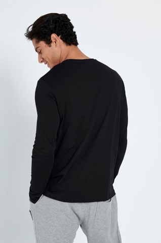 BODYTALK-Ανδρική μακρυμάνικη μπλούζα BODYTALK 1212-950626 μαύρη