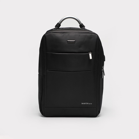 MARTIN & CO-Ανδρικό σακίδιο πλάτης MARTIN & CO 123-151-0222 μαύρο