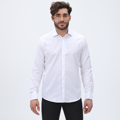 MARTIN & CO-Ανδρικό πουκάμισο MARTIN & CO 123-51-1560 SLIM SHIRT λευκό