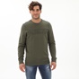 EDWARD JEANS-Ανδρική φούτερ μπλούζα EDWARD JEANS MP-N-FLS-W21-004 SIDES χακί