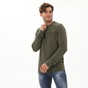 EDWARD JEANS-Ανδρική φούτερ μπλούζα EDWARD JEANS MP-N-FLS-W21-004 SIDES χακί