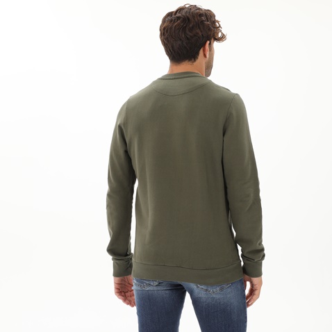 EDWARD JEANS-Ανδρική φούτερ μπλούζα EDWARD JEANS MP-N-FLS-W21-004 SIDES χακί