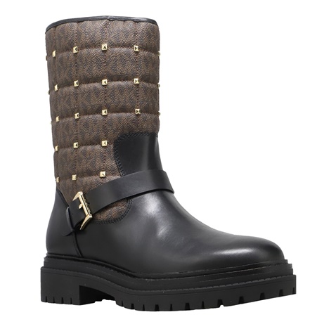 MICHAEL KORS-Γυναικεία μποτάκια MICHAEL KORS 40F1LTFE2L LAYTON μαύρα καφέ