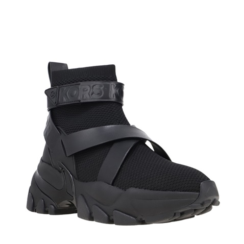 MICHAEL KORS-Γυναικεία μποτάκια sneakers MICHAEL KORS 43T2NIFE5D NICK μαύρα