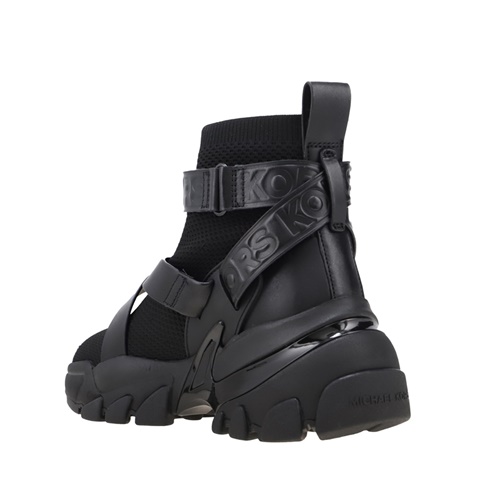 MICHAEL KORS-Γυναικεία μποτάκια sneakers MICHAEL KORS 43T2NIFE5D NICK μαύρα