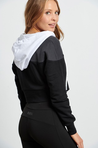 BODYTALK-Γυναικεία cropped μπλούζα BODYTALK 1222-905625 μαύρο γκρι
