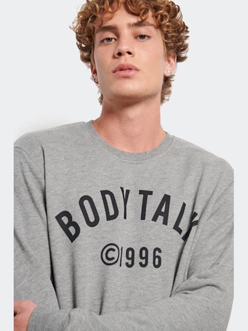 BODYTALK-Ανδρική φούτερ μπλούζα BODYTALK 1222-951126 γκρι