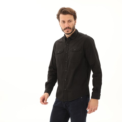 EDWARD JEANS-Ανδρικό πουκάμισο EDWARD JEANS MP-N-SRT-W22-017 MAIK-K60 μαύρο