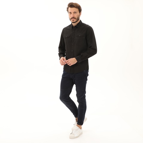 EDWARD JEANS-Ανδρικό πουκάμισο EDWARD JEANS MP-N-SRT-W22-017 MAIK-K60 μαύρο