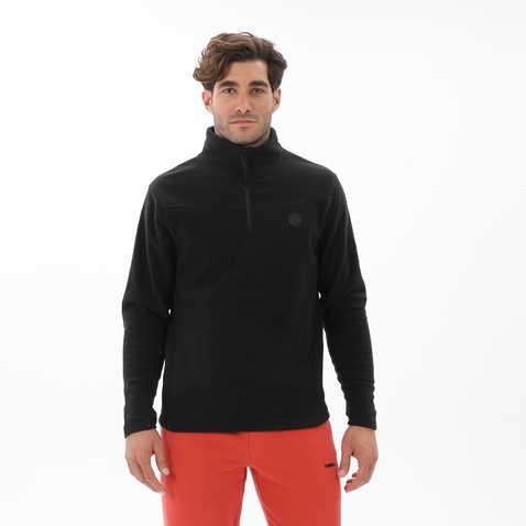 BATTERY-Ανδρική fleece μπλούζα BATTERY 07232002 μαύρη