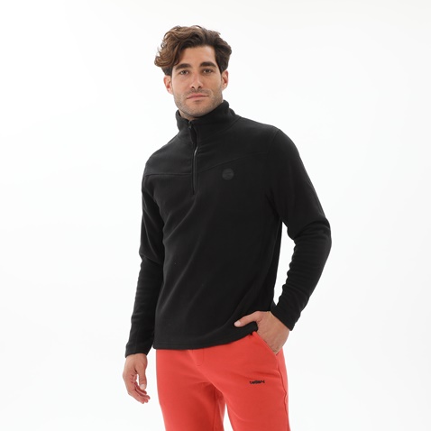 BATTERY-Ανδρική fleece μπλούζα BATTERY 07232002 μαύρη