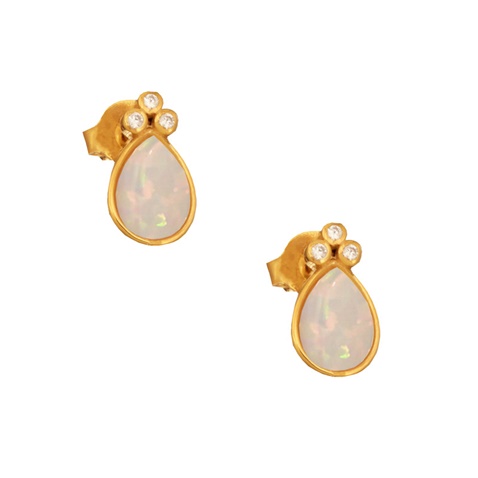 JEWELTUDE-Γυναικεία ασημένα σκουλαρίκια JEWELTUDE 14106 επίχρυσα