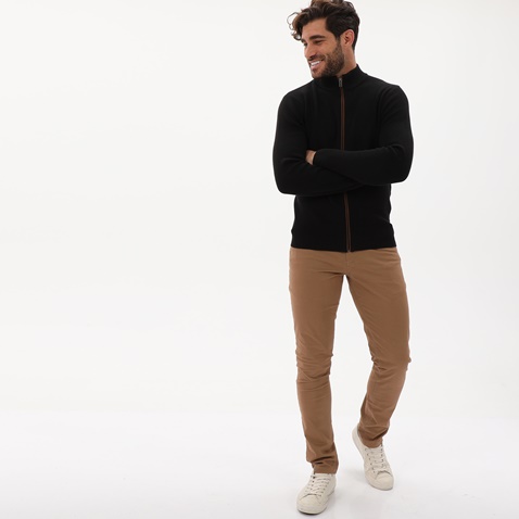 MARTIN & CO-Ανδρική πλεκτή ζακέτα MARTIN & CO 223-71-0006 μαύρη