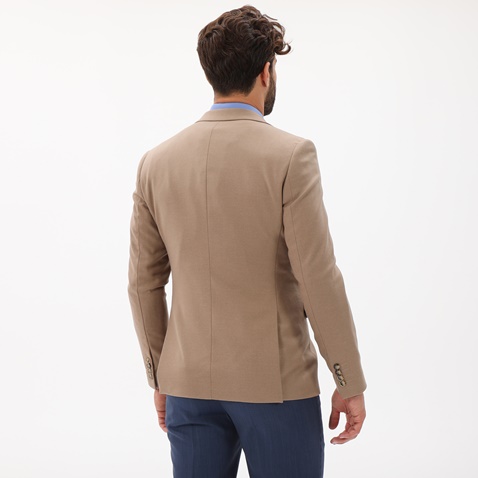 MARTIN & CO-Ανδρικό σακάκι κοστουμιού MARTIN & CO 223-21-6436 SLIM BLAZER καφέ καμηλό