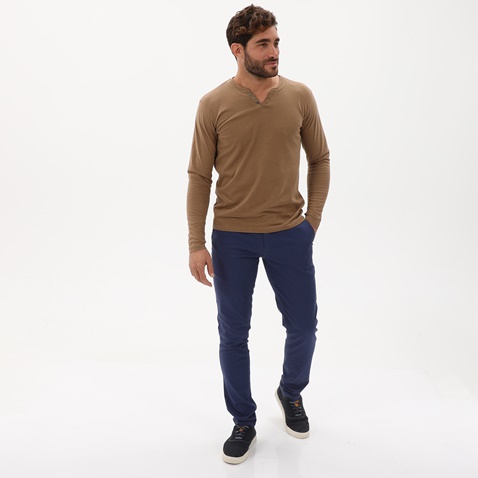 MARTIN & CO-Ανδρικό chino comfort παντελόνι MARTIN & CO 223-32-2368 μπλε ίντιγκο