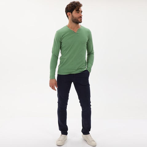 MARTIN & CO-Ανδρικό chino comfort παντελόνι MARTIN & CO 223-32-6514 μπλε ναυτικό