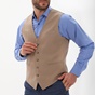 MARTIN & CO-Ανδρικό γιλέκο κοστουμιού MARTIN & CO 223-41-6436 SLIM καφέ
