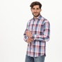 MARTIN & CO-Ανδρικό πουκάμισο MARTIN & CO  223-52-1670 COMFORT FIT λευκό μπλε