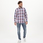 MARTIN & CO-Ανδρικό πουκάμισο MARTIN & CO  223-52-1670 COMFORT FIT λευκό μπλε