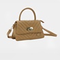 VQF POLO LINE-Γυναικεία τσάντα ώμου VQF POLO LINE 2118 HANDBAG καφέ καμηλό