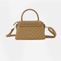 VQF POLO LINE-Γυναικεία τσάντα ώμου VQF POLO LINE 2118 HANDBAG καφέ καμηλό