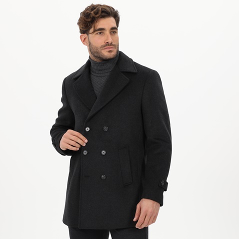 MARTIN & CO-Ανδρικό παλτό MARTIN & CO 223-105-117 ανθρακί