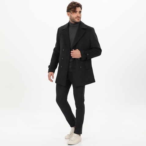 MARTIN & CO-Ανδρικό παλτό MARTIN & CO 223-105-117 ανθρακί