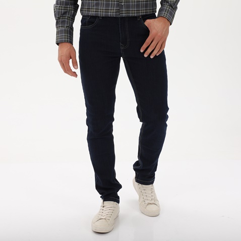 GREENWOOD-Ανδρικό jean παντελόνι GREENWOOD 01232002 SOLID μπλε