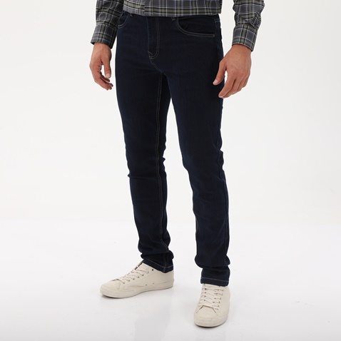 GREENWOOD-Ανδρικό jean παντελόνι GREENWOOD 01232002 SOLID μπλε