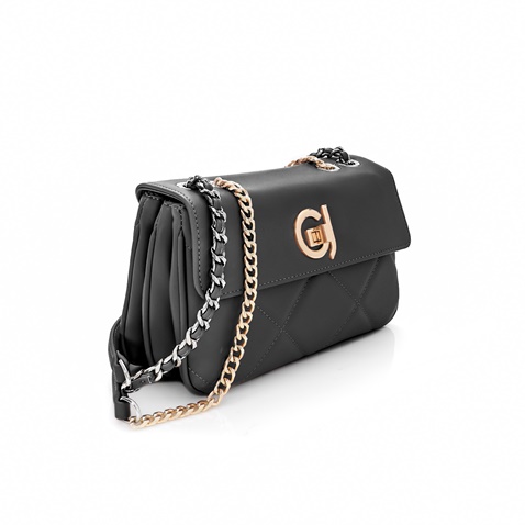GAUDI-Γυναικεία τσάντα ώμου GAUDI GBG.2W1.083.039 SMALL SATCHEL - line μαύρη