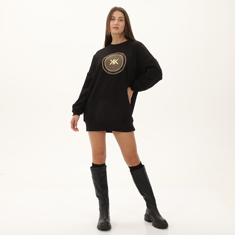 KENDALL+KYLIE-Γυναικείο φόρεμα KENDALL+KYLIE ART PATCH μαύρο