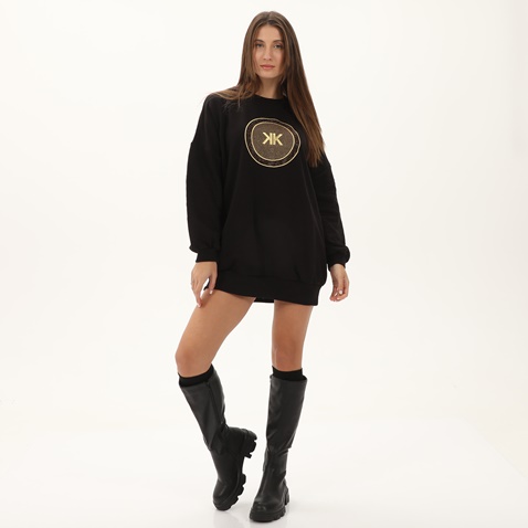 KENDALL+KYLIE-Γυναικείο φόρεμα KENDALL+KYLIE ART PATCH μαύρο