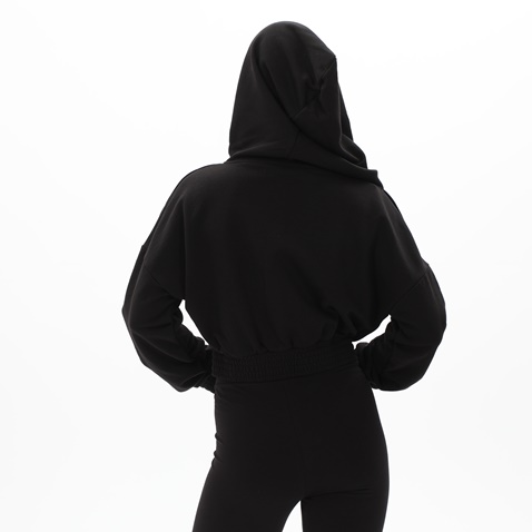 KENDALL+KYLIE-Γυναικεία cropped φούτερ ζακέτα KENDALL+KYLIE KKW.2W1.016.005 ART PATCH μαύρη