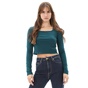 KENDALL+KYLIE-Γυναικείο cropped top KENDALL+KYLIE KKW.2W1.016.012 CROSSED μπλε