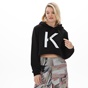 KENDALL+KYLIE-Γυναικεία cropped φούτερ μπλούζα KENDALL+KYLIE KKW.2W1.016.013 μαύρη