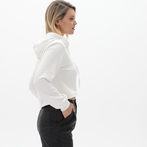 KENDALL+KYLIE-Γυναικεία cropped φούτερ μπλούζα KENDALL+KYLIE KKW.2W1.016.013 λευκή