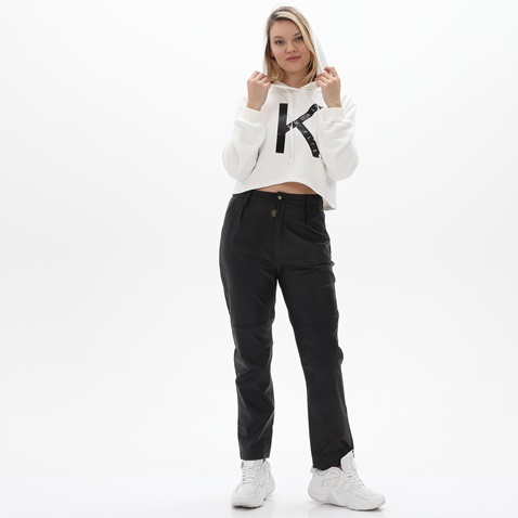 KENDALL+KYLIE-Γυναικεία cropped φούτερ μπλούζα KENDALL+KYLIE KKW.2W1.016.013 λευκή