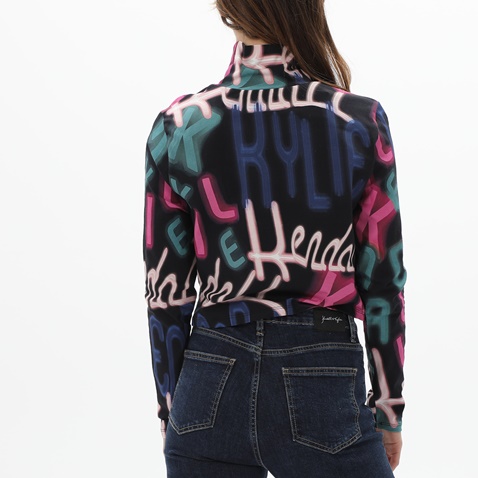 KENDALL+KYLIE-Γυναικεία μπλούζα ζιβάγκο KENDALL+KYLIE KKW.2W1.016.042 PSYCHO PRINT πολύχρωμη