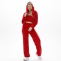 KENDALL+KYLIE-Γυναικεία βελουτέ cropped ζακέτα KENDALL+KYLIE KKW.2W1.016.051 κόκκινη