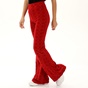 KENDALL+KYLIE-Γυναικείο παντελόνι flare KENDALL+KYLIE KKW.2W1.017.018 VELOUR COMBO κόκκινο