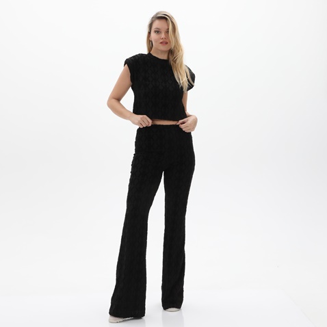 KENDALL+KYLIE-Γυναικείο βελουτέ παντελόνι KENDALL+KYLIE KKW.2W1.017.018 COMBO μαύρο