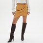 KENDALL+KYLIE-Γυναικεία mini φούστα KENDALL+KYLIE KKW.2W1.050.006 SUEDE UNEVEN καφέ κίτρινη