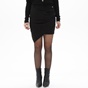 KENDALL+KYLIE-Γυναικεία ασύμμετρη mini φούστα KENDALL+KYLIE KKW.2W1.050.006 SUEDE UNEVEN μαύρη