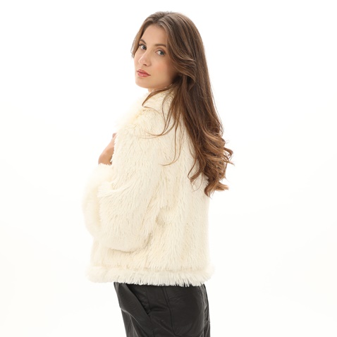 KENDALL+KYLIE-Γυναικείο γούνινο jacket KENDALL+KYLIE KKW.2W1.061.001 εκρού