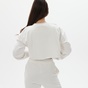 KENDALL+KYLIE-Γυναικεία διπλή cropped φούτερ μπλούζα KENDALL+KYLIE KKW.2W0.016.003 λευκή