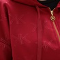 KENDALL+KYLIE-Γυναικεία cropped φούτερ ζακέτα KENDALL+KYLIE KKW.2W0.016.004 EMBOSSED κόκκινη