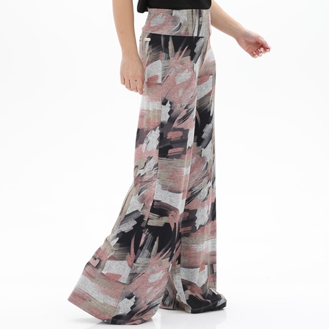 KENDALL+KYLIE-Γυναικεία παντελόνα KENDALL+KYLIE KKW.2W0.020.005 HIGH RISE FLARE γκρι floral