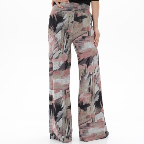 KENDALL+KYLIE-Γυναικεία παντελόνα KENDALL+KYLIE KKW.2W0.020.005 HIGH RISE FLARE γκρι floral