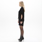 KENDALL+KYLIE-Γυναικείο mini φόρεμα KENDALL+KYLIE SHIRRED SLEEVES A LINE μαύρο